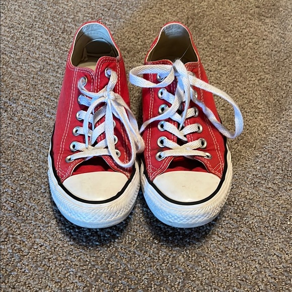 Converse Shoes - Converse Red and White Chuck Taylor Sneakers Classic Canvas Design